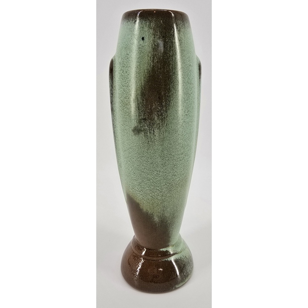 Vtg Frankoma Pottery MCM Vase #43 Plainsman Sea Foam Green Crocus Torpedo 2.5x8"